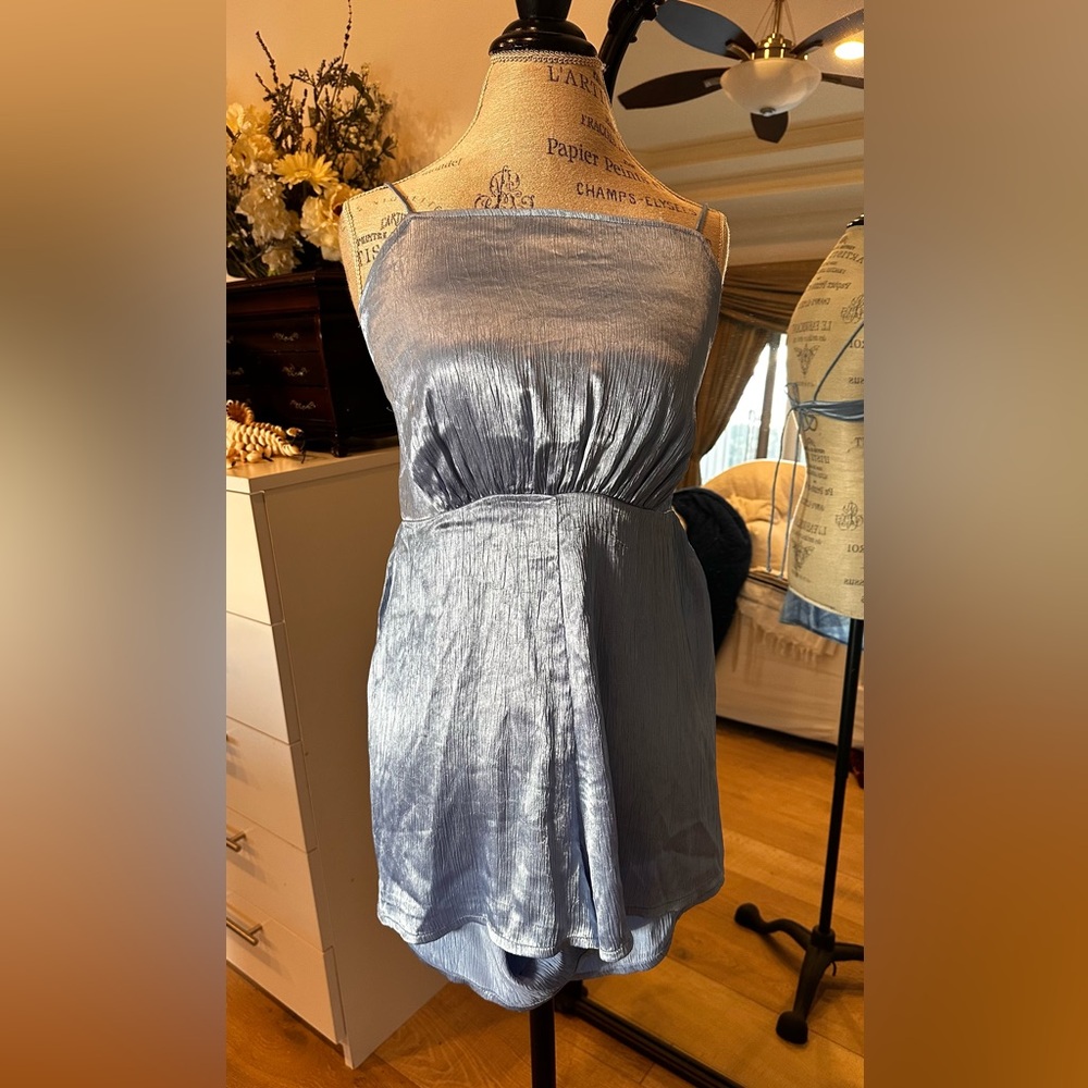 Elegant Blue Sleeveless Top